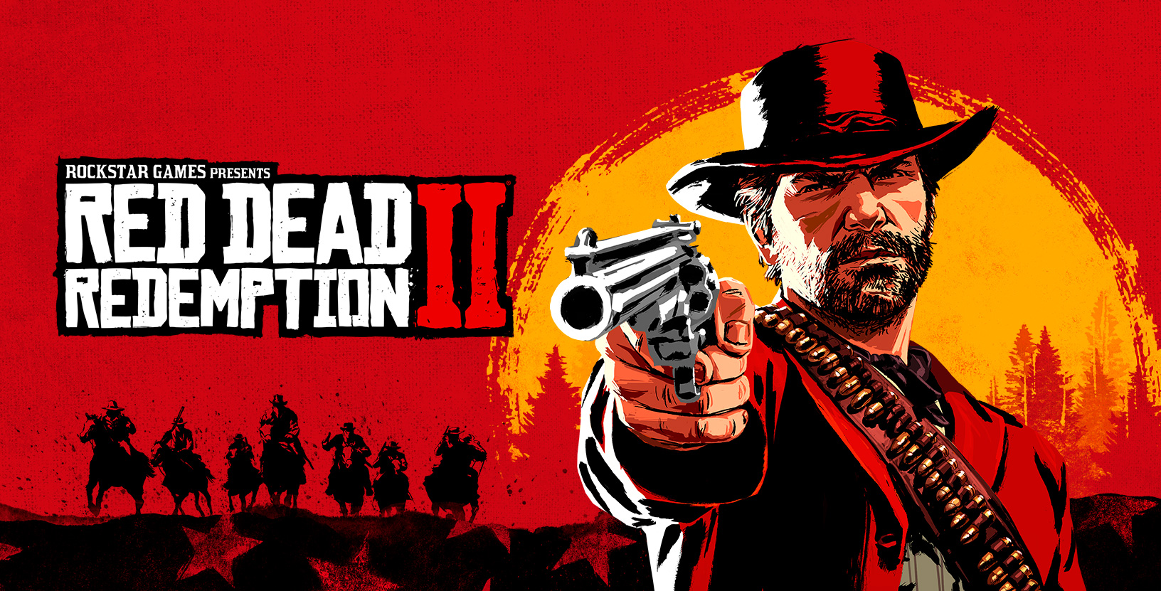 Официальный арт Red Dead Redemption 2 с Артуром Морганом и названием игры